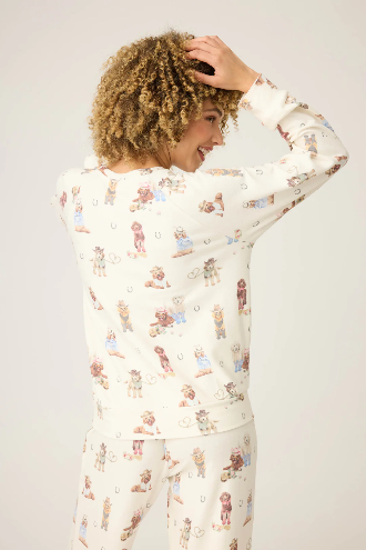 Ruff On The Range Cowboy Dogs Long Sleeve Top by PJ Salvage