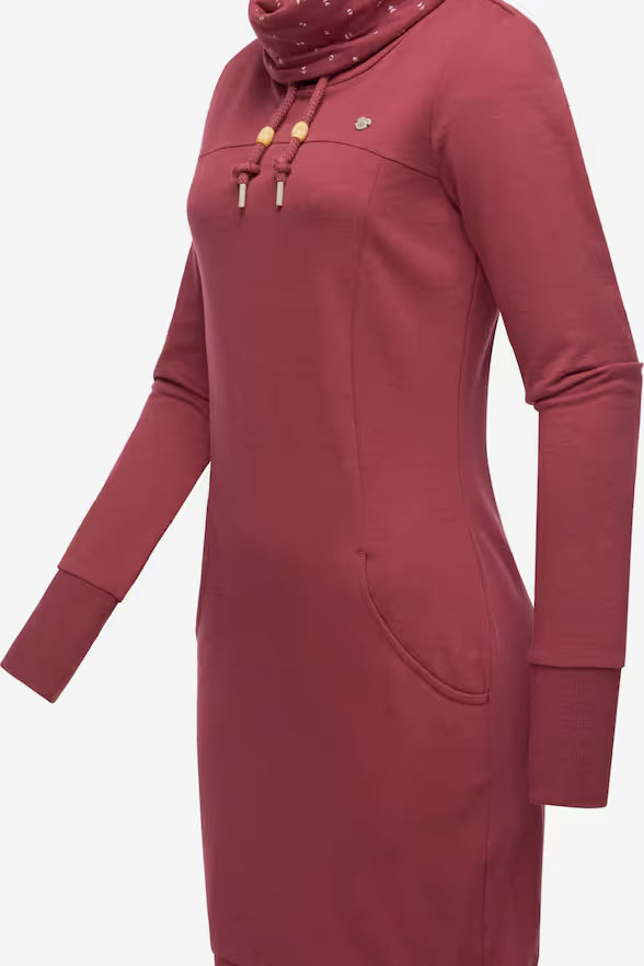 Women's Red Sweatshirt Dress in Red - Final Sale No Return