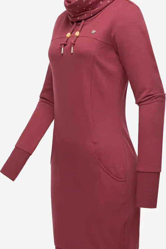 Women's Red Sweatshirt Dress in Red - Final Sale No Return