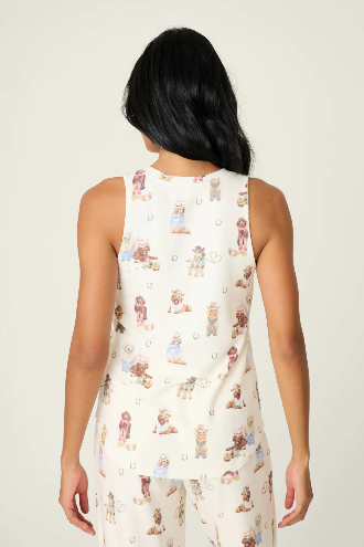 Ruff On The Range Cowboy Dogs Tank Top by PJ Salvage