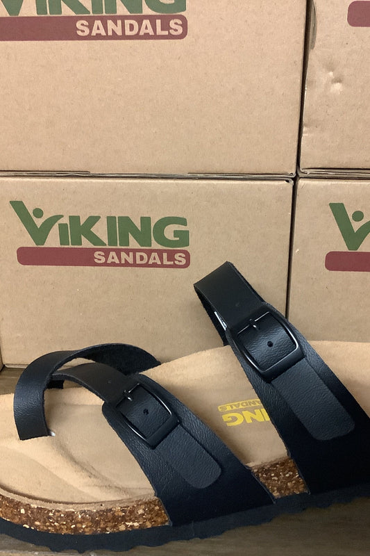 Tofino Sandal (Blue Floral Emboss or Black) by Viking Sandals