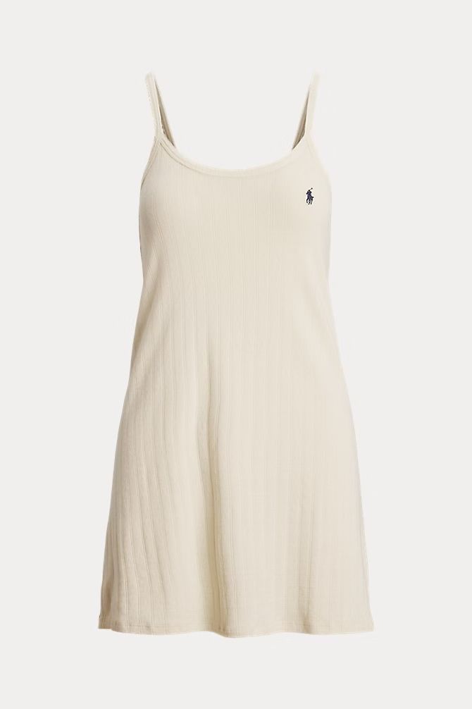 Embroidered Cami in Egret by Polo Ralph Lauren