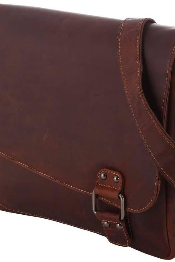 Leather Shoulder Bag Martin in Brown or Sandal