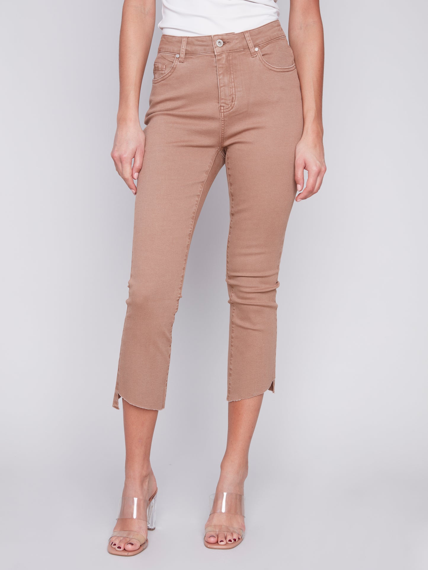 Caramel Pant with Raw Edge By Charlie B