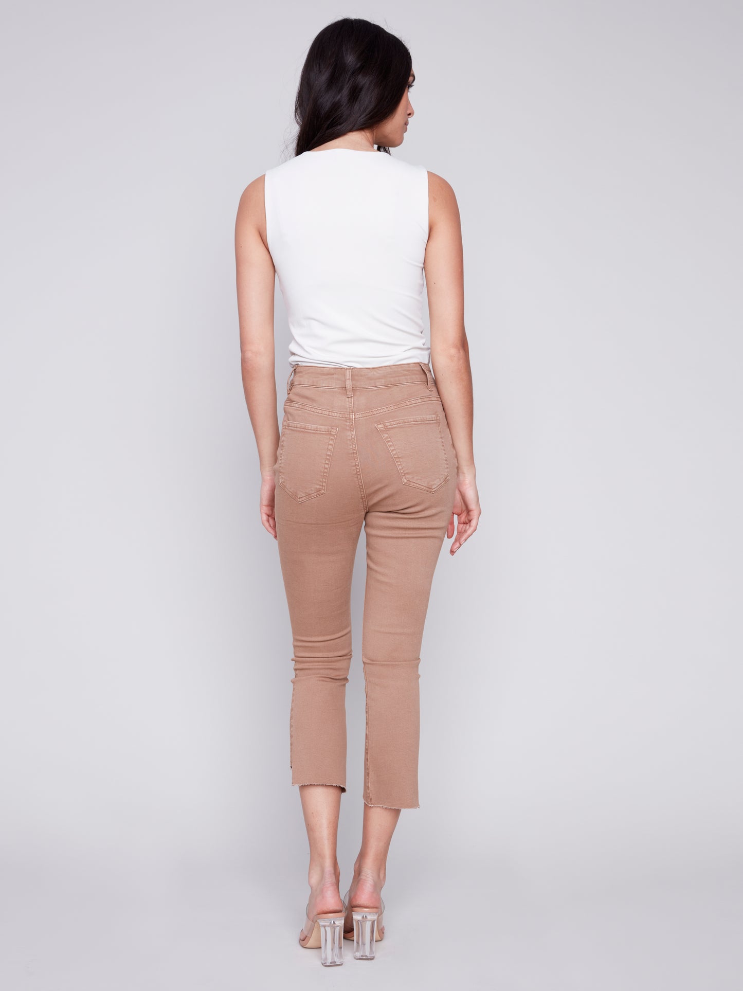 Caramel Pant with Raw Edge By Charlie B