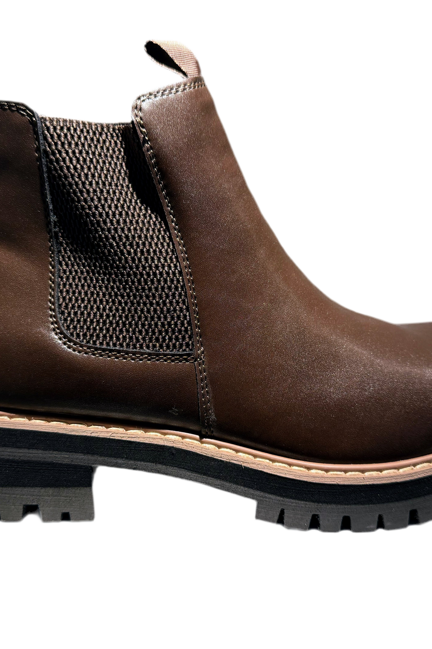 Aqua Diva Women’s Leather Chelsi Boot in Dark Brown