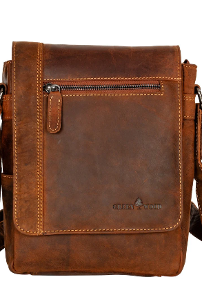 Mini Leather Messenger Bag in Sandal