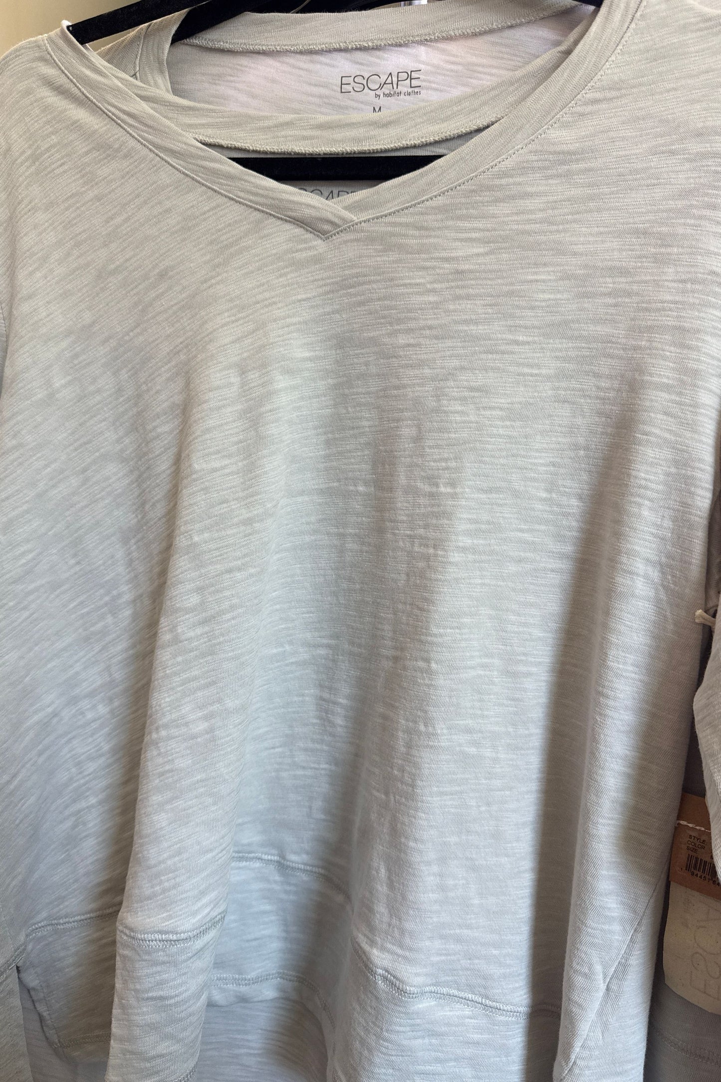 Easy Long Sleeve V Tee (Dune) - Escape by Habitat Clothing