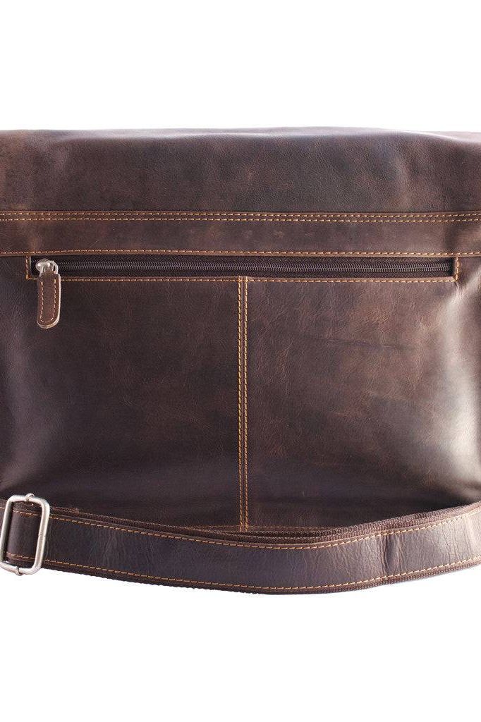 Leather Shoulder Bag Martin in Brown or Sandal