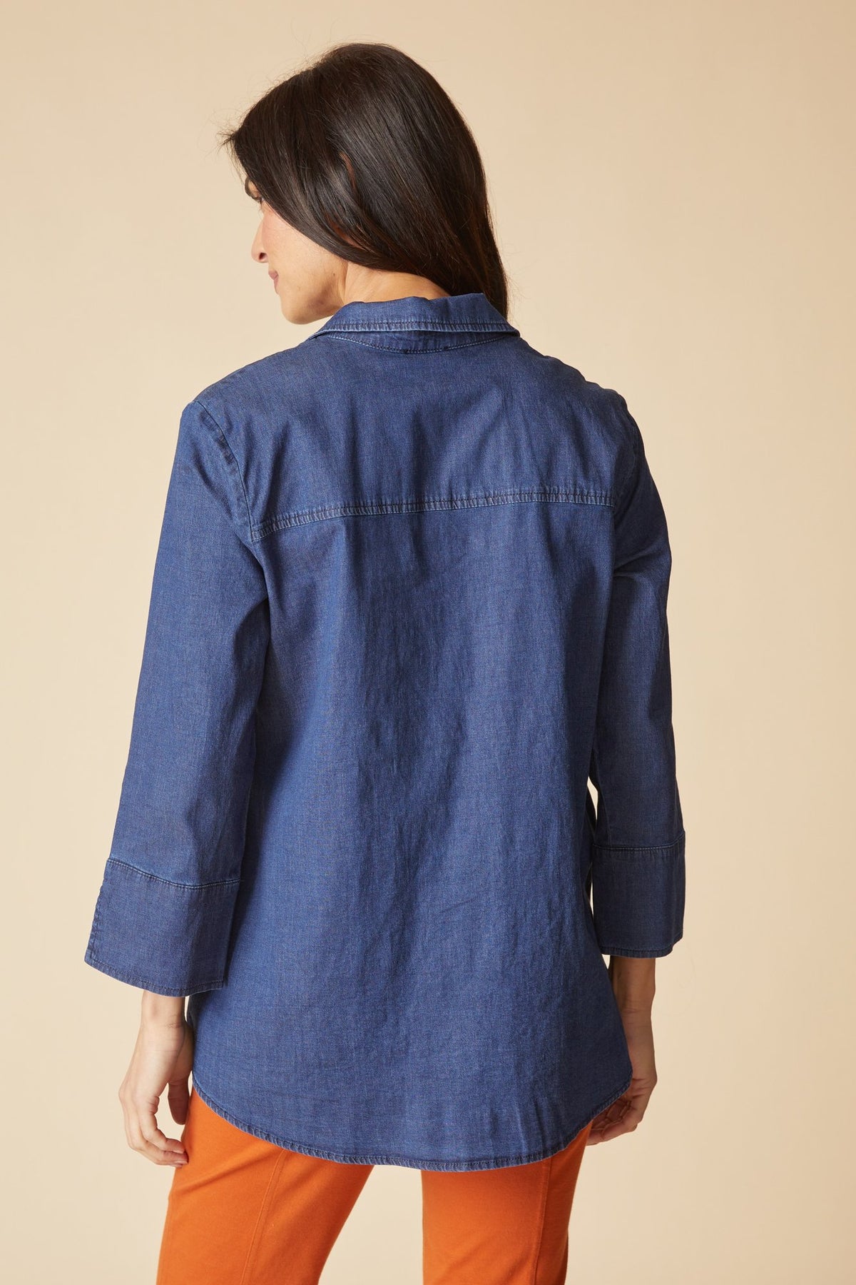 Women's The Denim 'One' Tunic Shirt in Dark Denim by Habitat Clothes