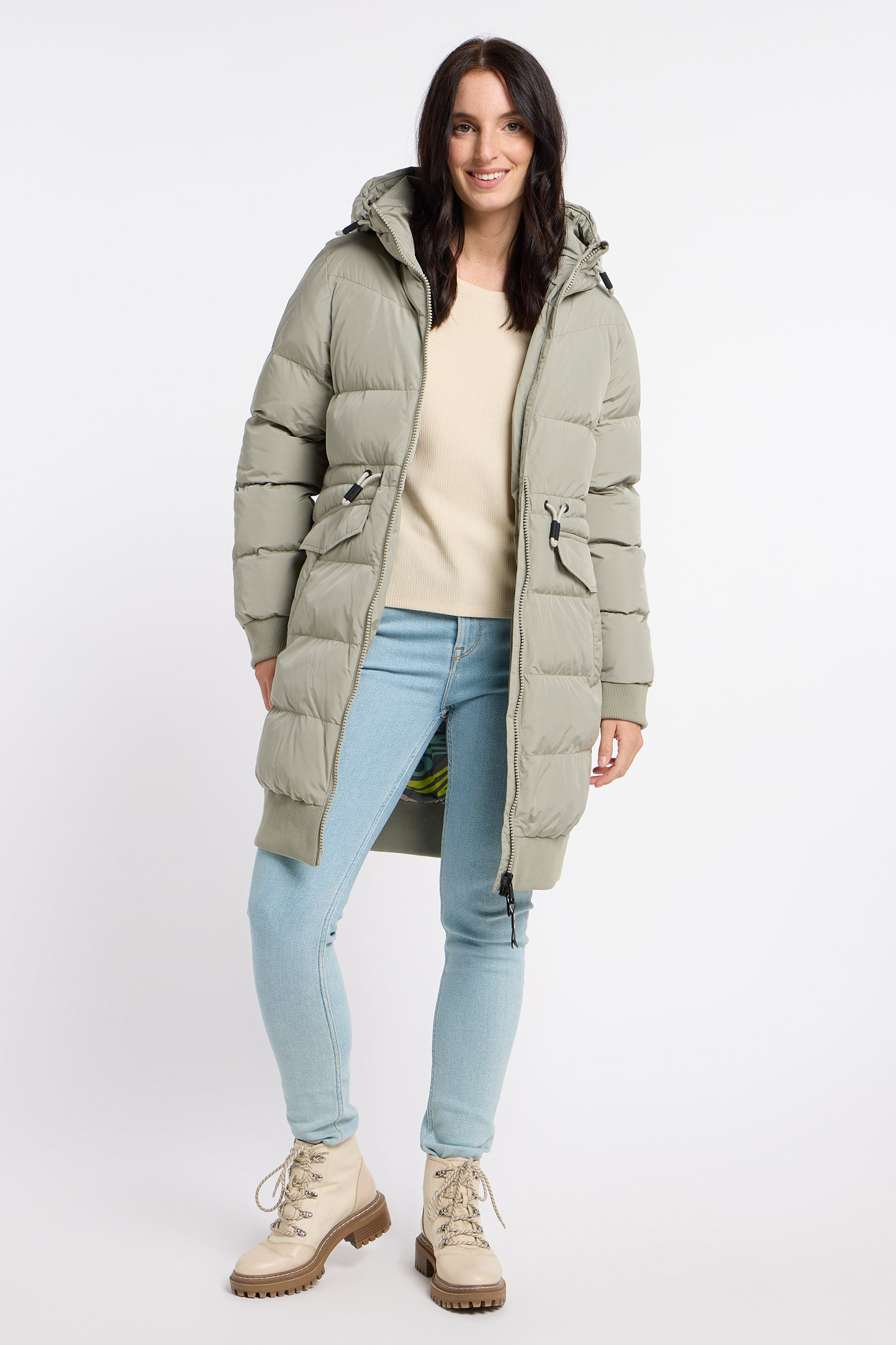 Briosh Winter Coat in Dusty Light Olive by Ragwear