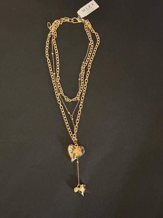 Layered Hearts Fashion Chain by Merx