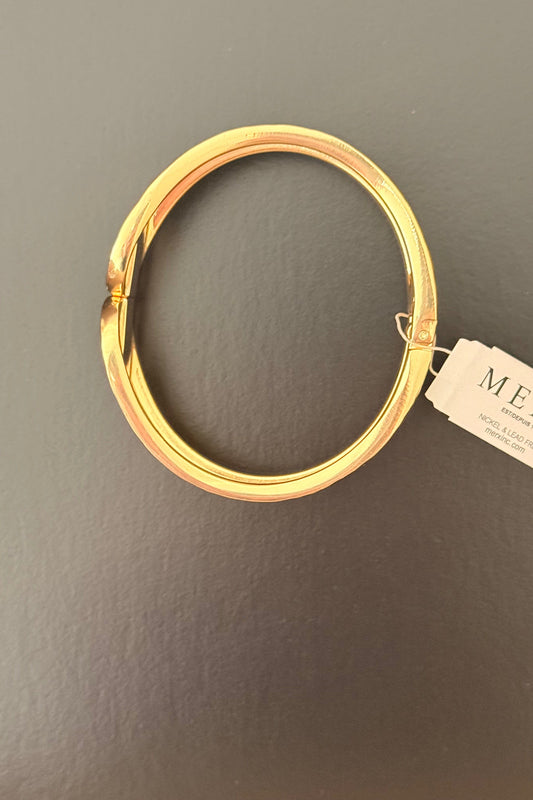 Women's Hammered Gold Cuff Bracelet by Merx Fashion