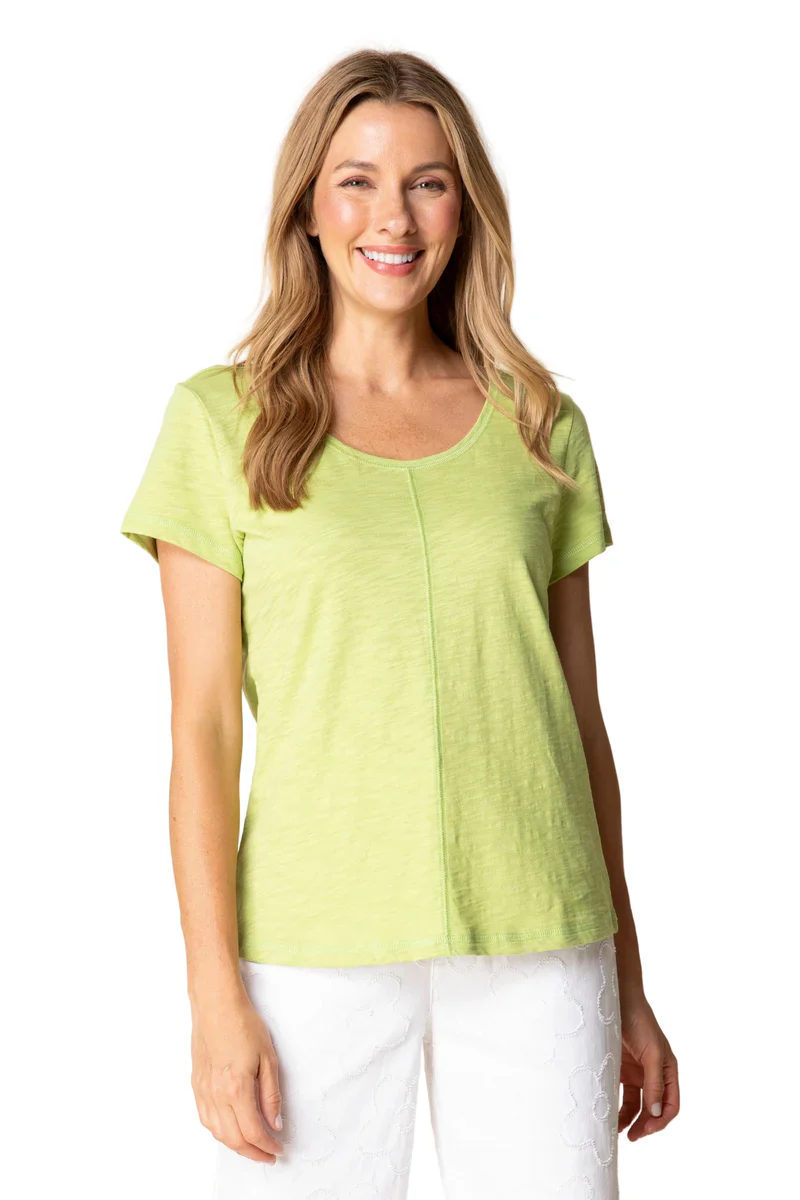 Women’S 100% Cotton Tee in Leaf Green by Habitat Clothing 27524S6