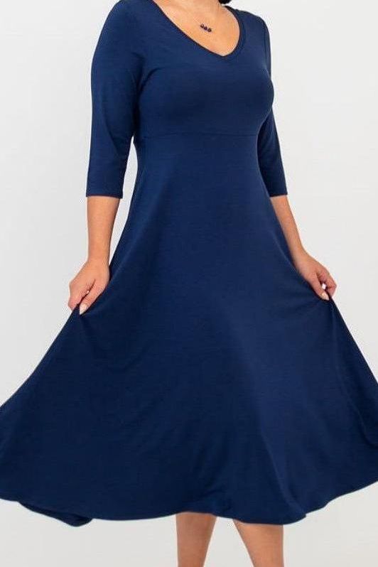 Soul Dress in Indigo Bamboo by Blue Sky Clothing