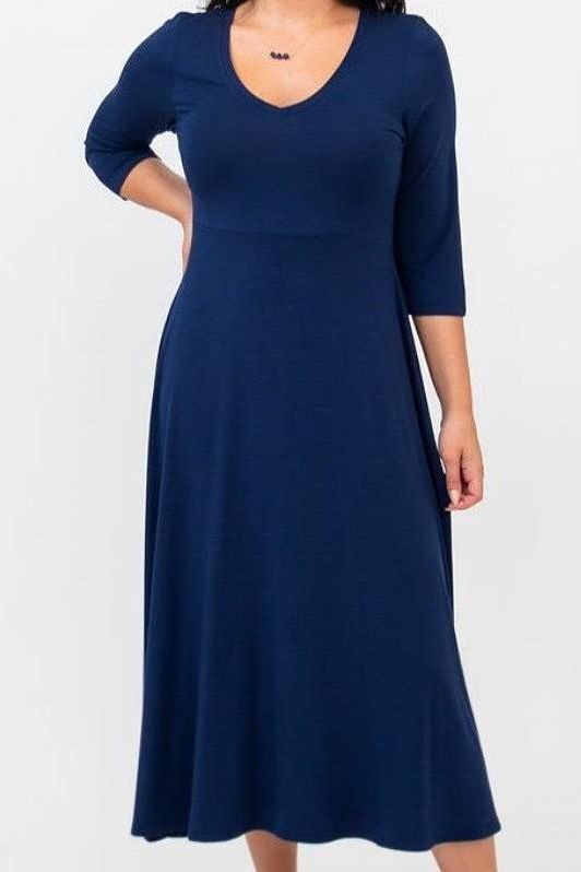 Soul Dress in Indigo Bamboo by Blue Sky Clothing
