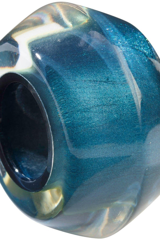 Musee (Teal) Small Barrel Bead - Bliss by Zsiska