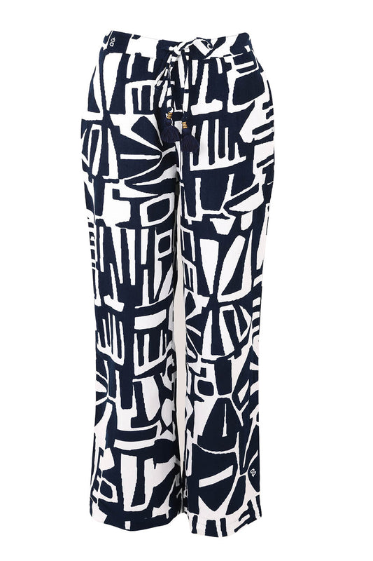 Women's Cord Printed Flared Trouser by Orientique Naturally Australian