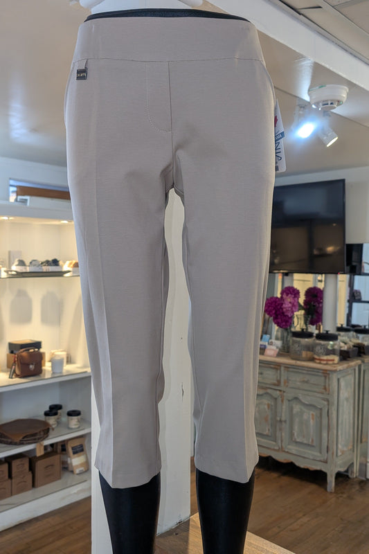 Women's Petite - Capri Pant in Beige by Lasania 9064P