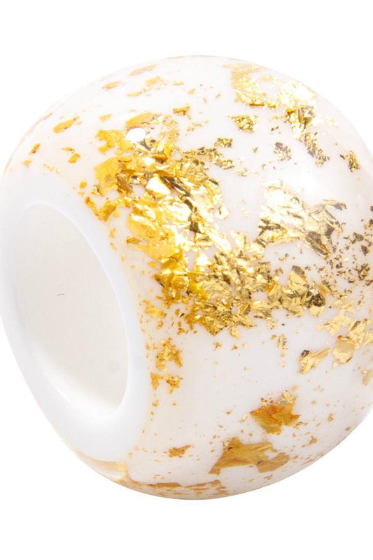 GLAM (Gold/White) Small Size Bead - Bliss by Zsiska