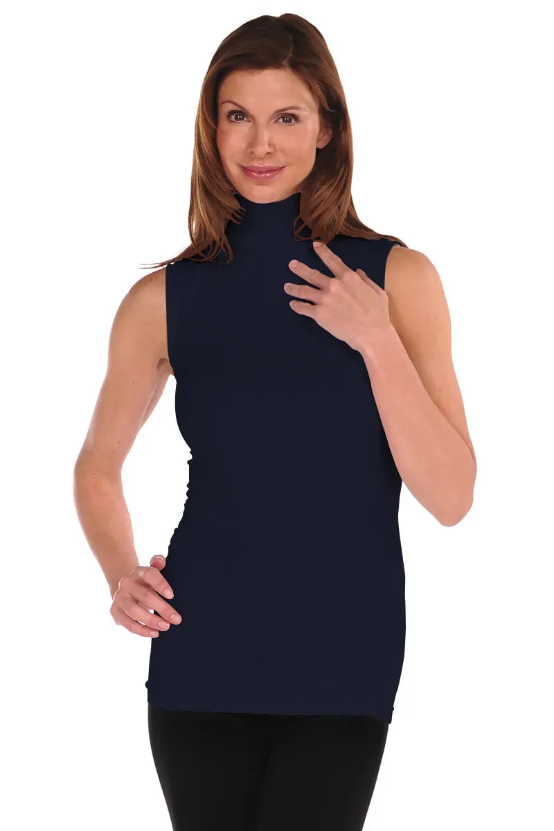 Women's Seamless Mock Neck Tees by Tina One Size Fits Most Assorted Colours