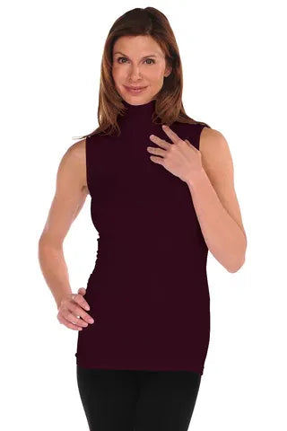 Women's Seamless Mock Neck Tees by Tina One Size Fits Most Assorted Colours