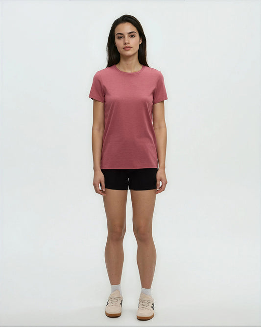 Winslow T-Shirt in Rosewood Heather by Tentree