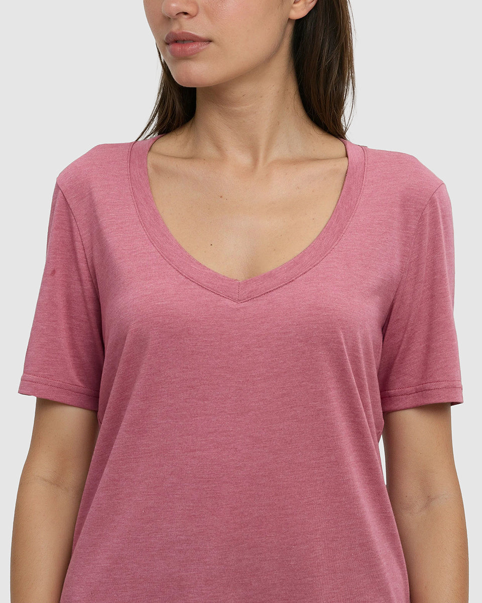 (Coming Soon) Brackley T-Shirt in Rosewood Heather by Tentree