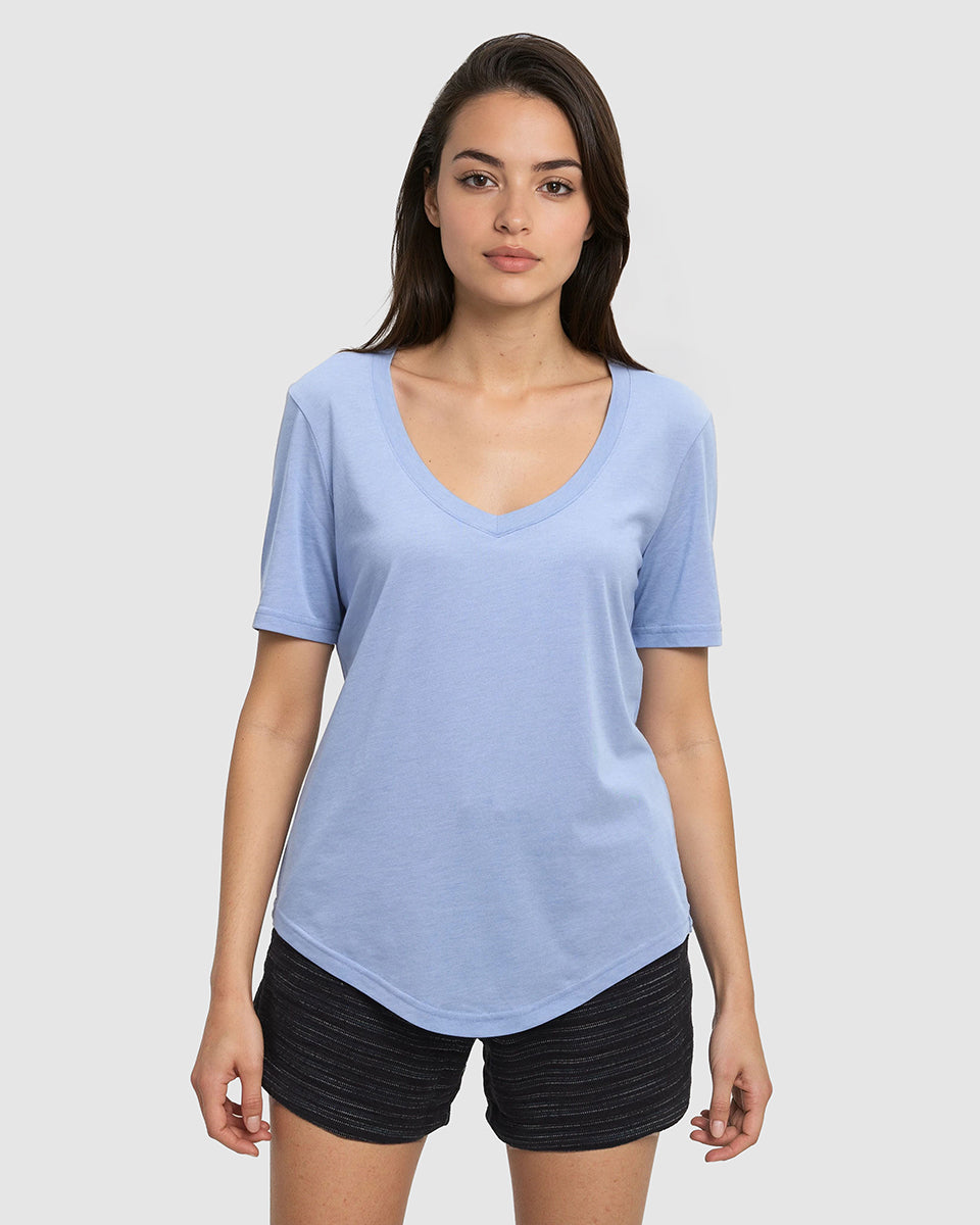 (Coming Soon) Brackley T-Shirt in Lakeside Blue Heather by Tentree