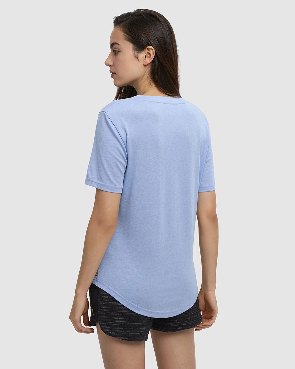 (Coming Soon) Brackley T-Shirt in Lakeside Blue Heather by Tentree