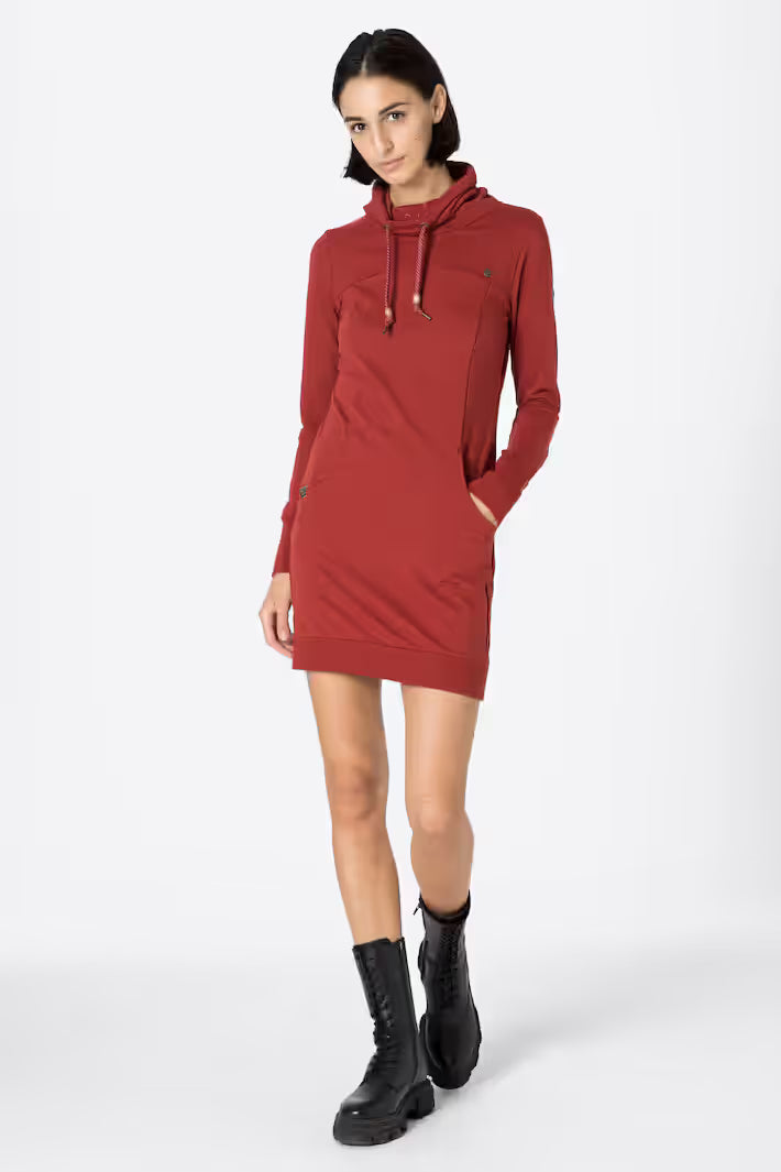 Women's Red Sweatshirt Dress in Red - Final Sale No Return