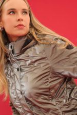 Women’s Taupe Quilted Jacket by Dolcezza