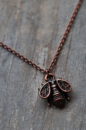"Honeybee" Necklace in Copper by Wild Abandon