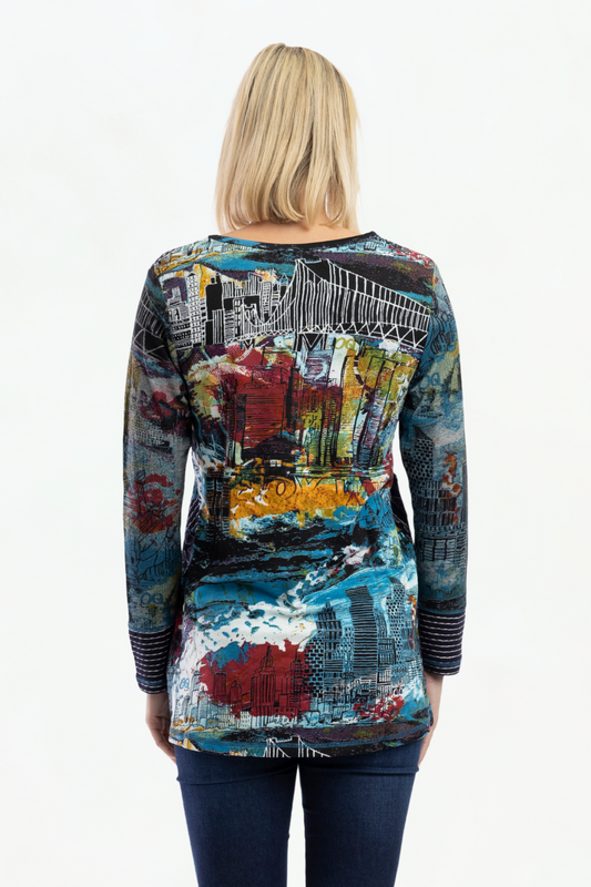 Women's 'New York, New York' Patch Tunic by Orientique Naturally Australian