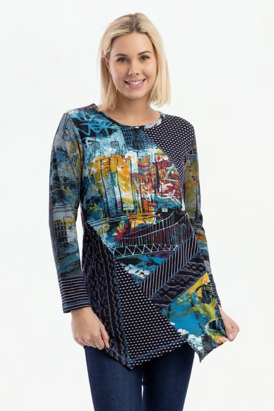 Women's 'New York, New York' Patch Tunic by Orientique Naturally Australian