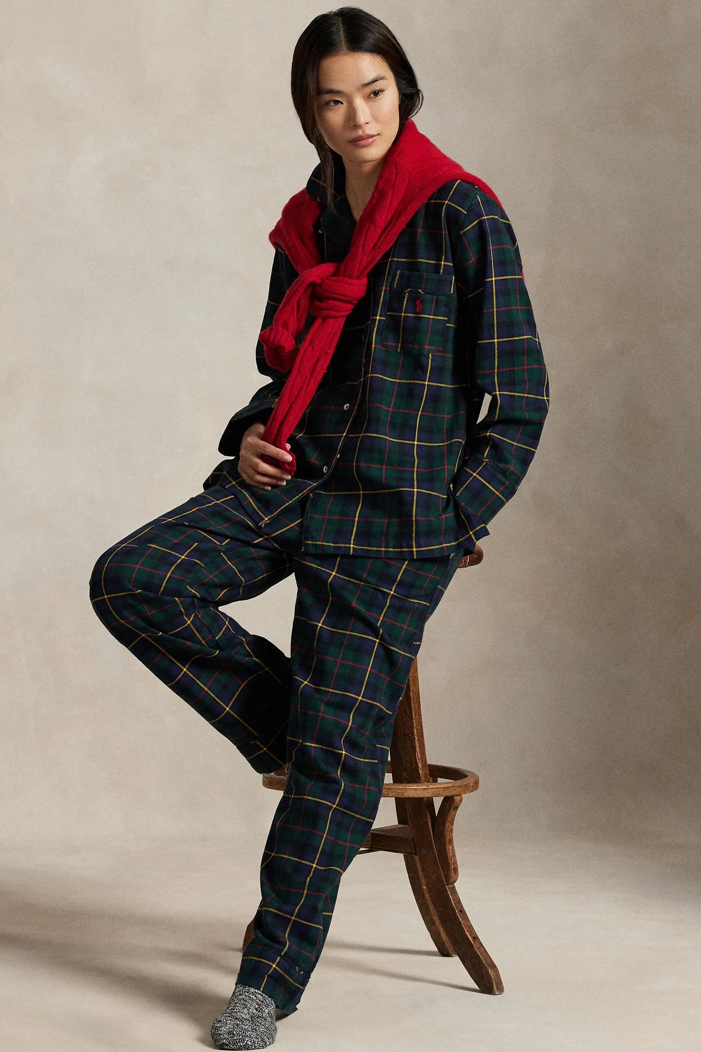 Women's Madison Flannel PJ Set- Polo Tartan by Ralph Lauren
