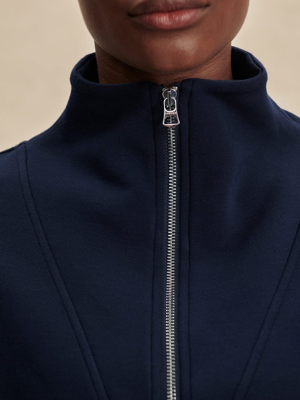 "Coming Soon" Hawley Half Zip Sweat Top in Navy by Varley UK