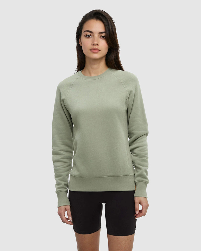 (Coming Soon) Women's Elm Crew in Light Moss by Ten Tree