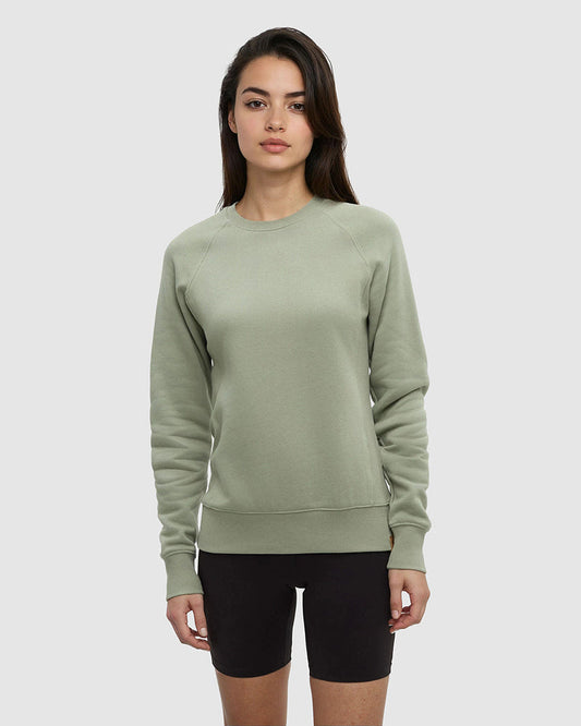 (Coming Soon) Women's Elm Crew in Light Moss by Ten Tree