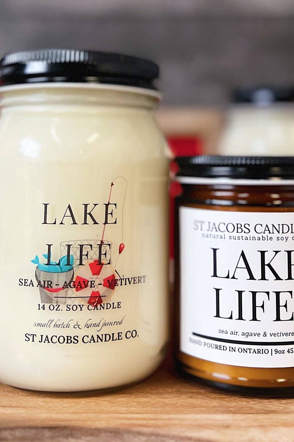 Lake Life Natural Soy Candle 14 oz by St Jacob’s Candle Co.