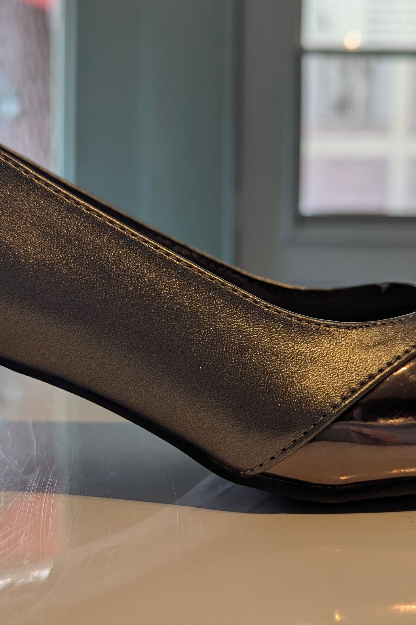 Women's Silver Grey Dress Shoe by Stefania Italy