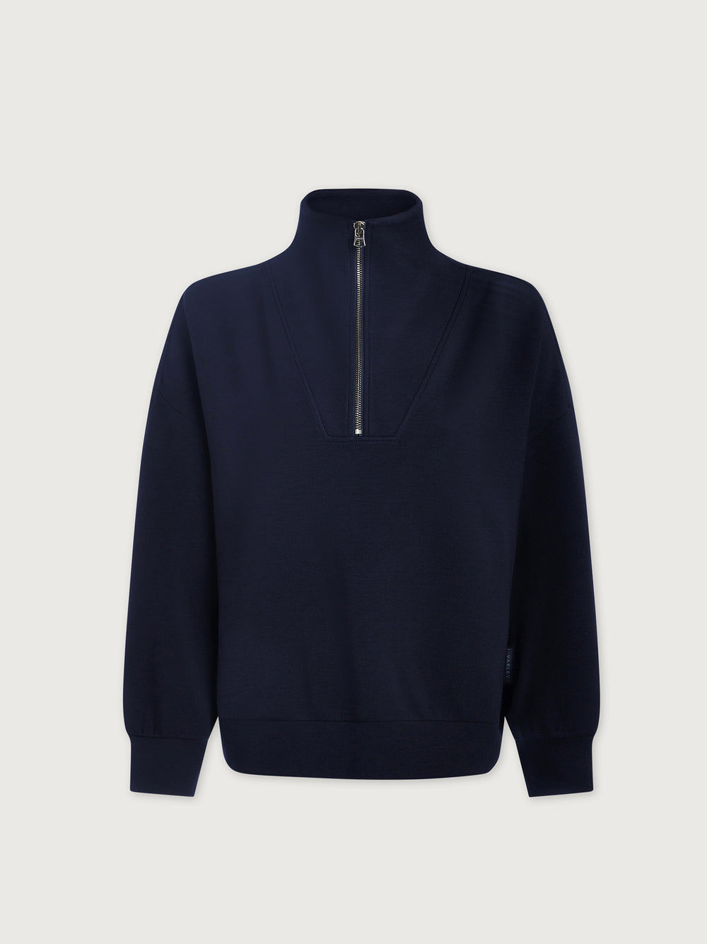 "Coming Soon" Hawley Half Zip Sweat Top in Navy by Varley UK