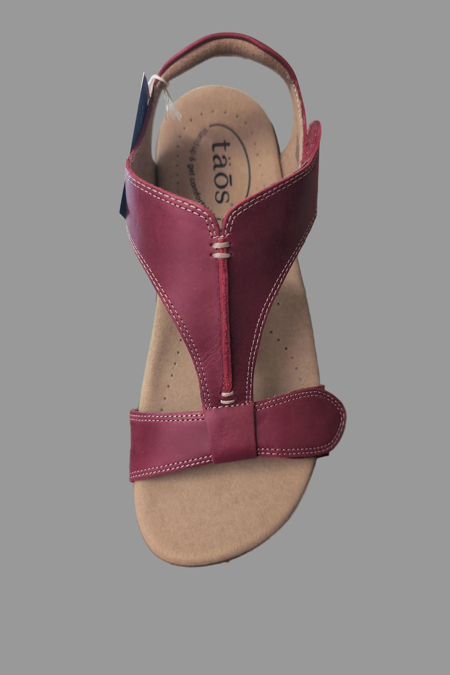 The Show Women's Red Italian Leather Comfort Sandals – Arch Support & Adjustable Straps by TAOS