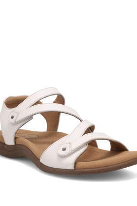Big Time Women's  Sandal in White by TAOS - Medium Width