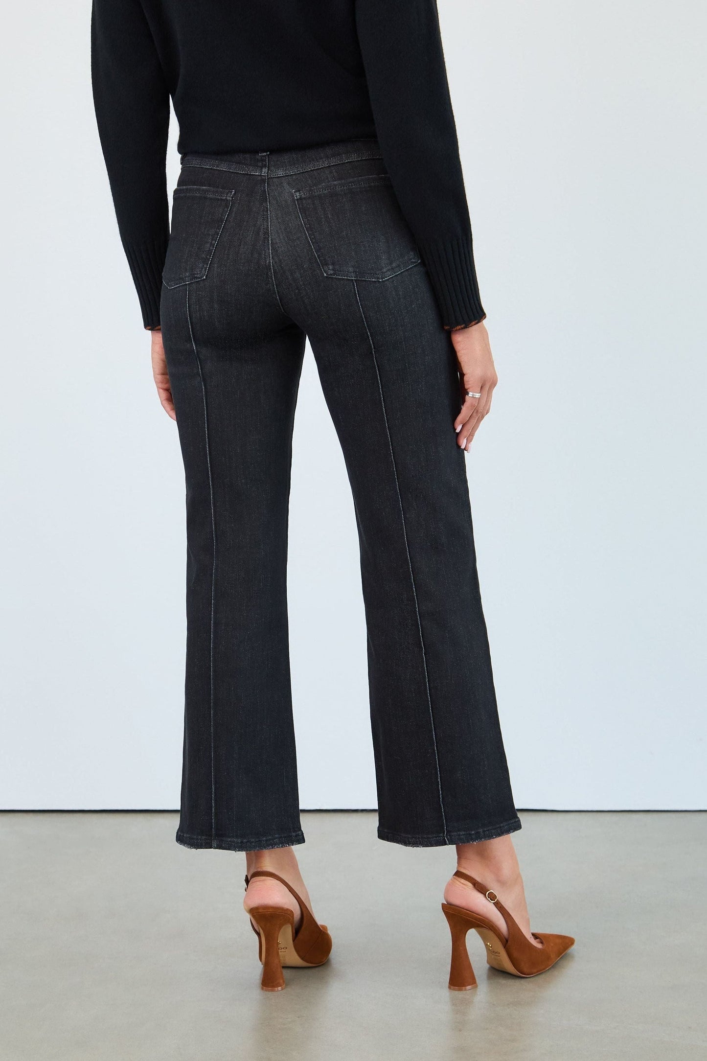 Olivia Pintuck Wide Leg in Black Wash by French Dressing Jeans