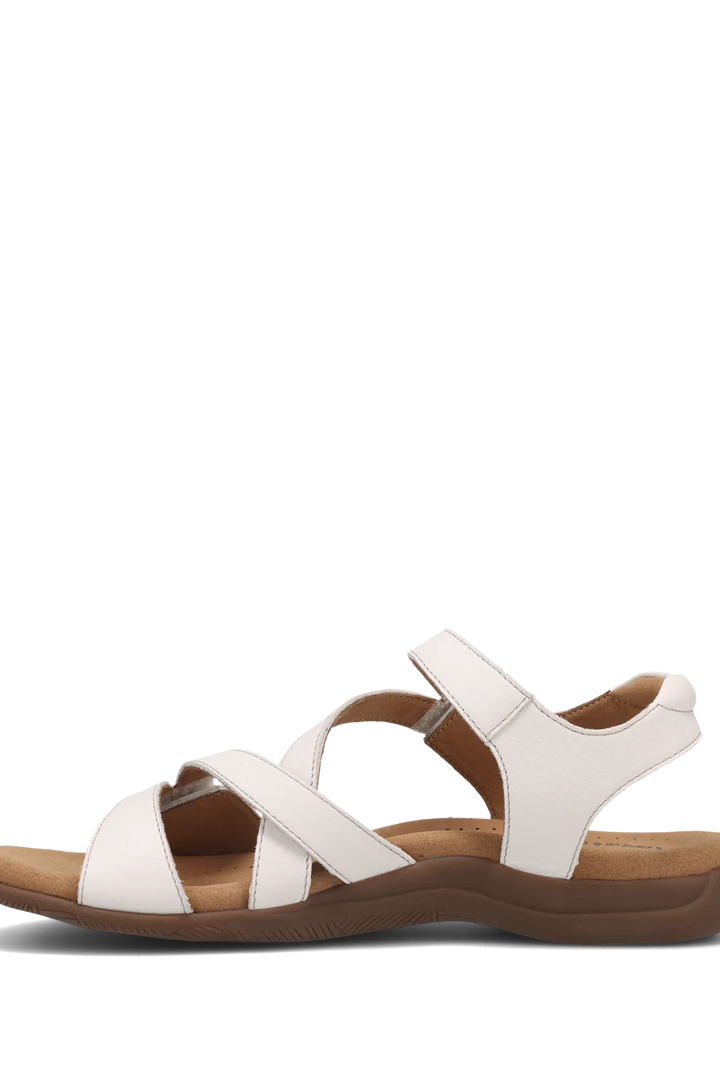 Big Time Women's  Sandal in White by TAOS - Medium Width