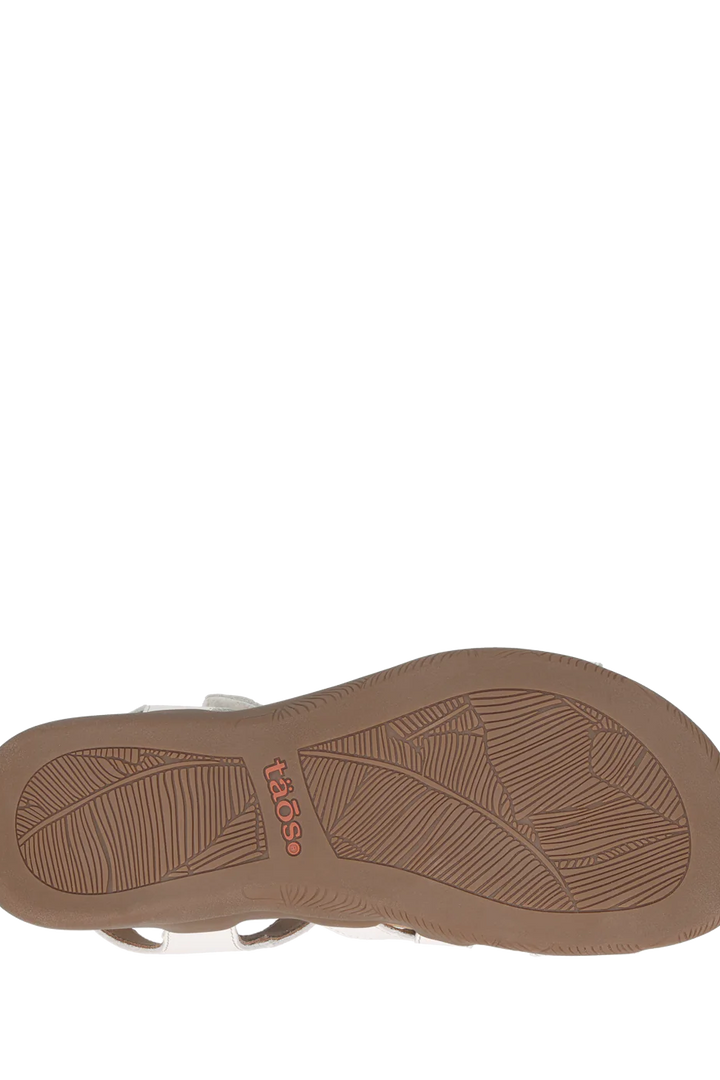 Big Time Women's  Sandal in White by TAOS - Medium Width