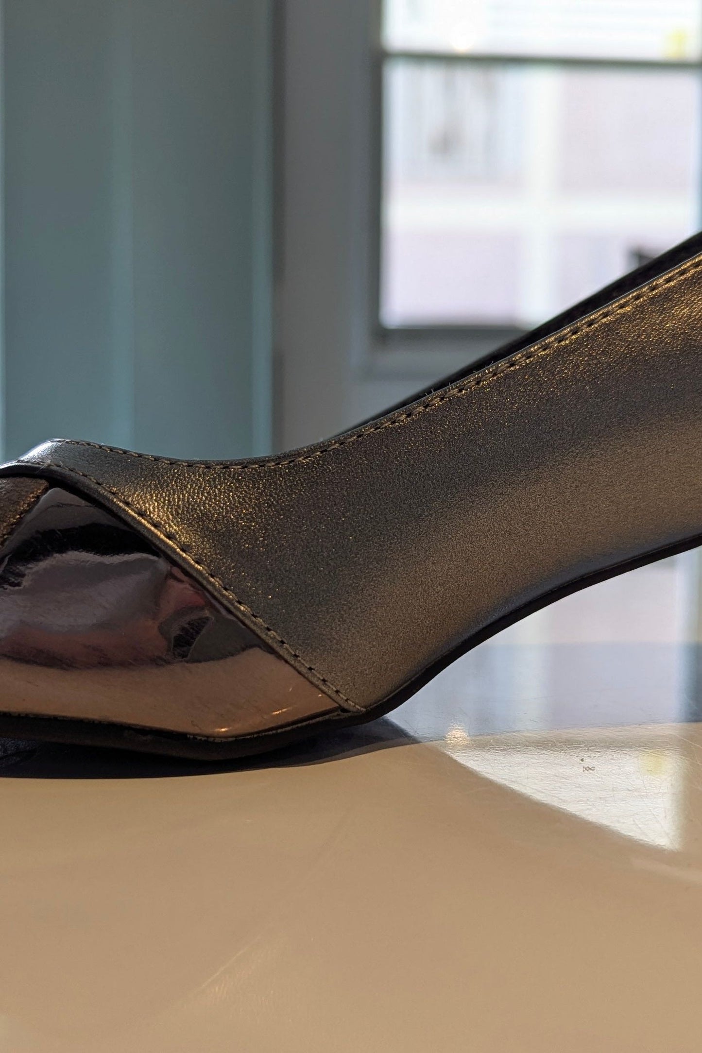 Women's Silver Grey Dress Shoe by Stefania Italy