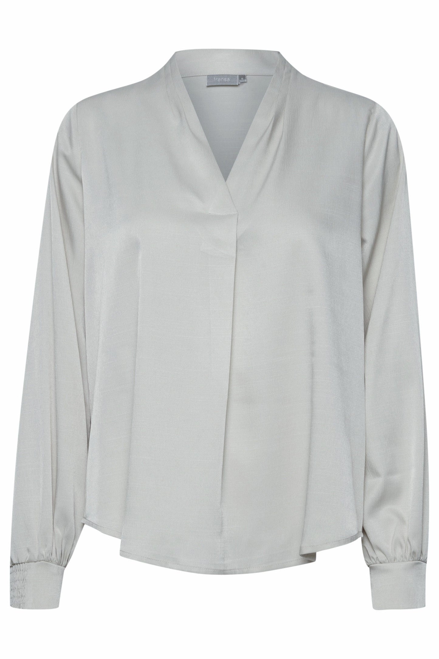Very Berry or White Long Sleeve V Neck Textured Blouse by Fransa