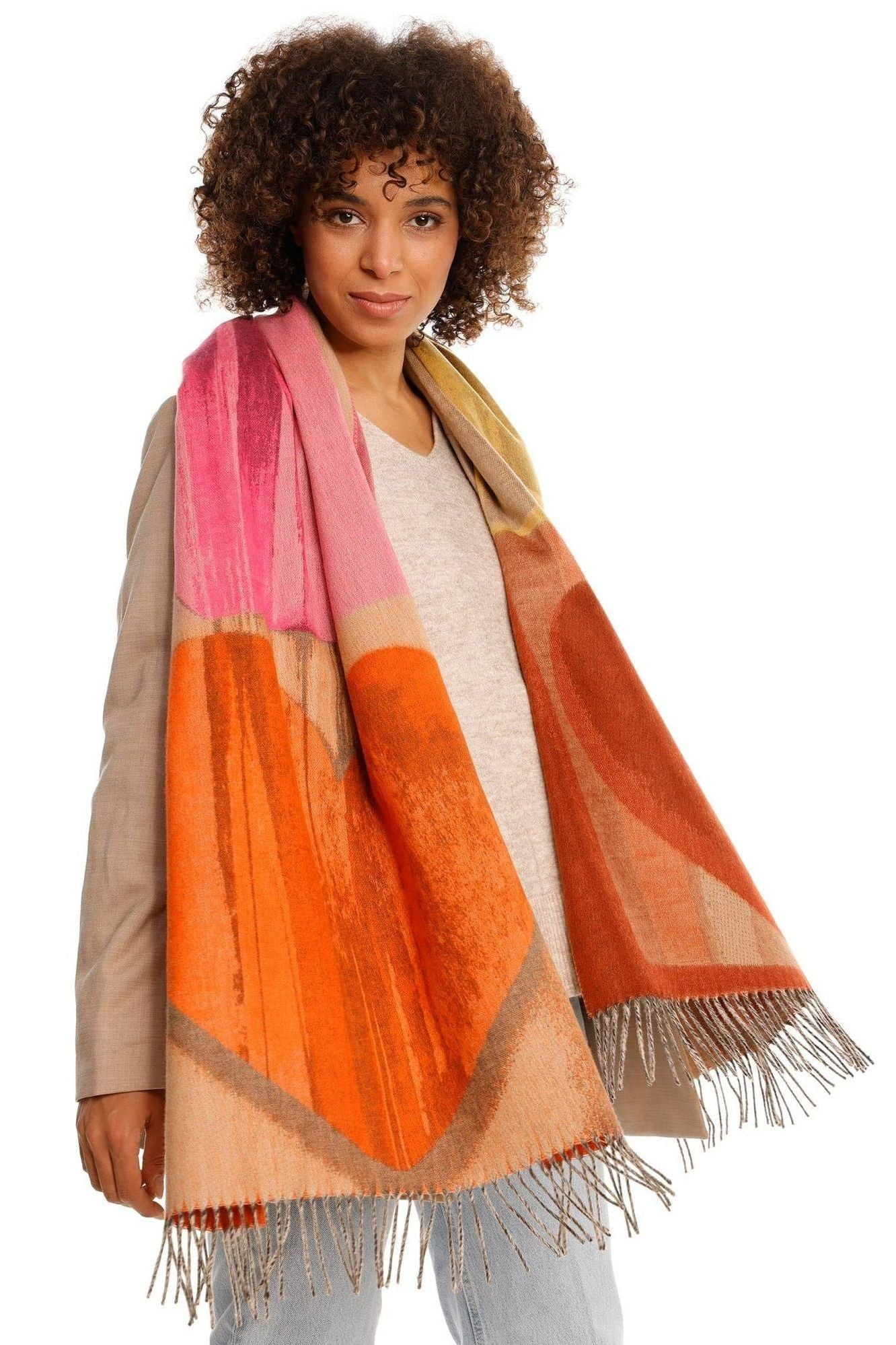 Brush Stroke Hearts Scarf by Fraas